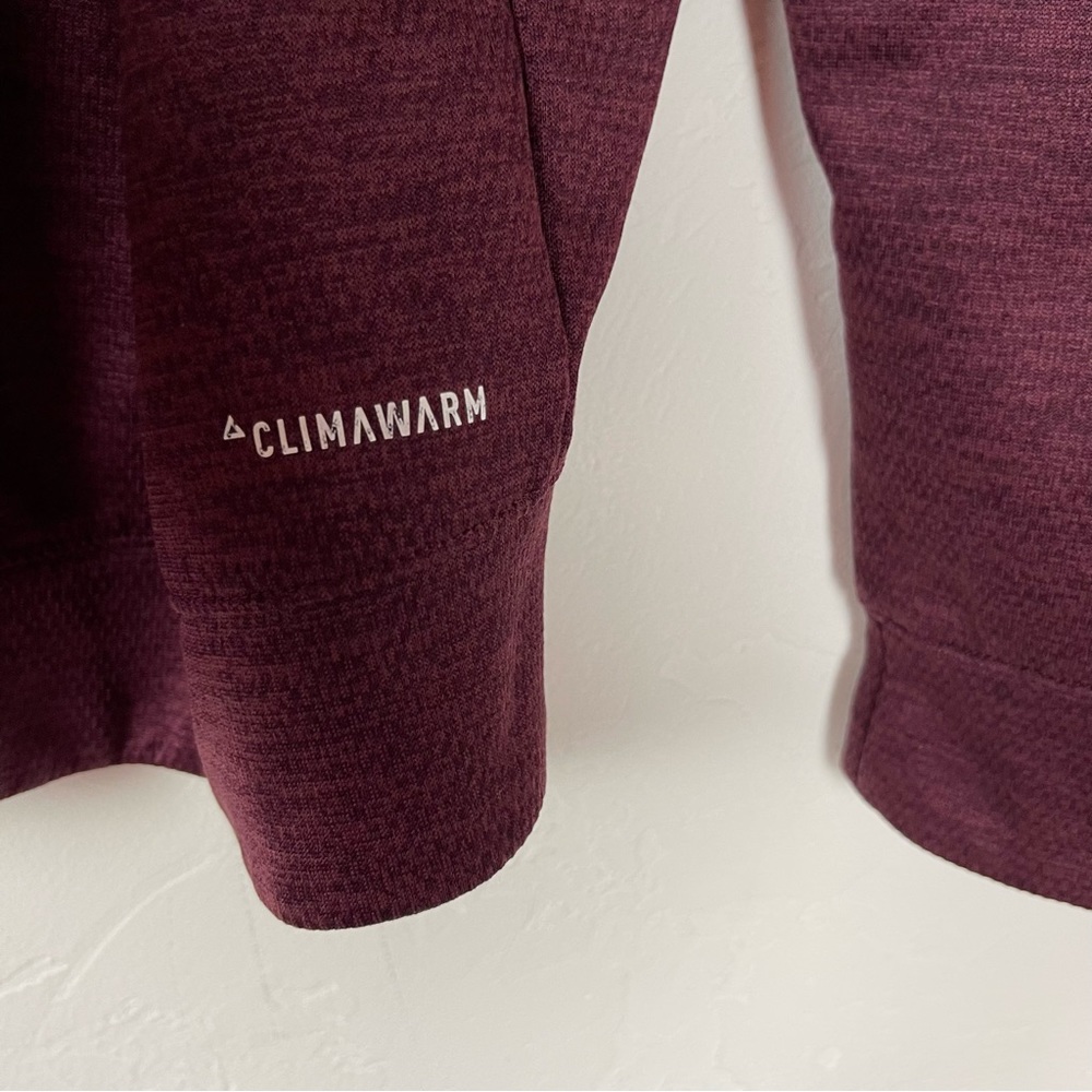 Adidas Jacket Hoodie Melium Team Issue Burgundy Maroon Full Zip Workout Athletic - Picture 5 of 9